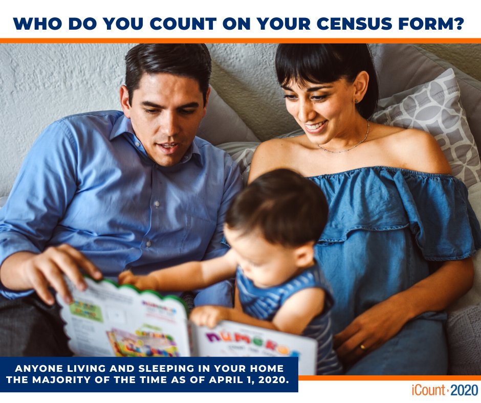 iCount2020's tweet photo. The goal of the #2020Census is to conduct an accurate count of everyone living in the United States and its five territories. Count yourself at the place where you were living and sleeping most of the time as of April 1, 2020. Visit https://t.co/HkZIKPtlkZ to complete your form. https://t.co/MYncIXVpH8