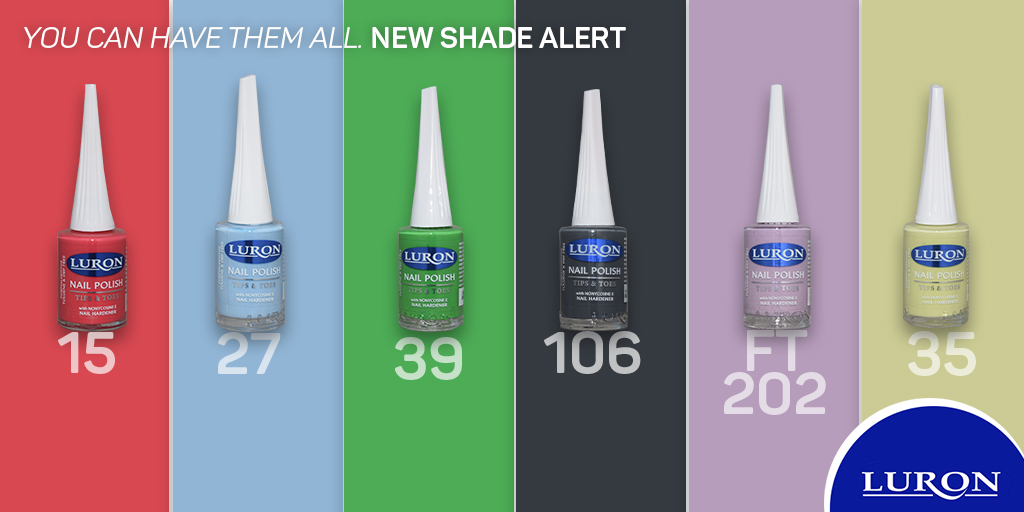 LuronOfficial's tweet image. Why pick when you can have them all? 

Get our fabulous new nail polish shades at your nearest outlet.

#Luron #LuronAtHome #LuronNailedIt #LuronNailPolish #New #NailsOnFleek #Luronalltheway