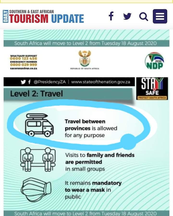Addicted2Advent's tweet image. As from Tuesday we are all freeeee to travel across provincial borders within South Africa 🇿🇦

tourismupdate.co.za/article/victor…