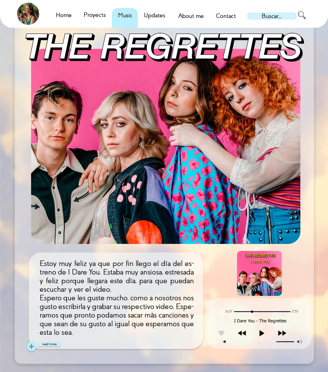 hobibiw's tweet photo. ✨𝙄 𝘿𝙖𝙧𝙚 𝙔𝙤𝙪 𝘰𝘶𝘵 𝘕𝘖𝘞✨
⠀  
Por fin llego el día que tanto esperaba, ya se salió la primera canción de mi banda The Regrettes. Espero que les guste. Stremeenla y Staneenos.

#StreamIDareYou https://t.co/SNcKWOoxaD