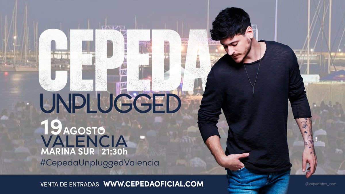cepedistas_com's tweet photo. #CepedaUnplgged 🎤 Un concierto (con sorpresa) acaba, otro ocupa su lugar... y en menos de 4 días. @cepedaoficial visita la Marina Sur (@lamarinadevlc) de Valencia como parte del cartel #RepublicAlive. 19 de agosto a partir de las 21:30h
🎟️ @wegowES https://t.co/aLiiDEz1T6 https://t.co/UXmpKPEXNE