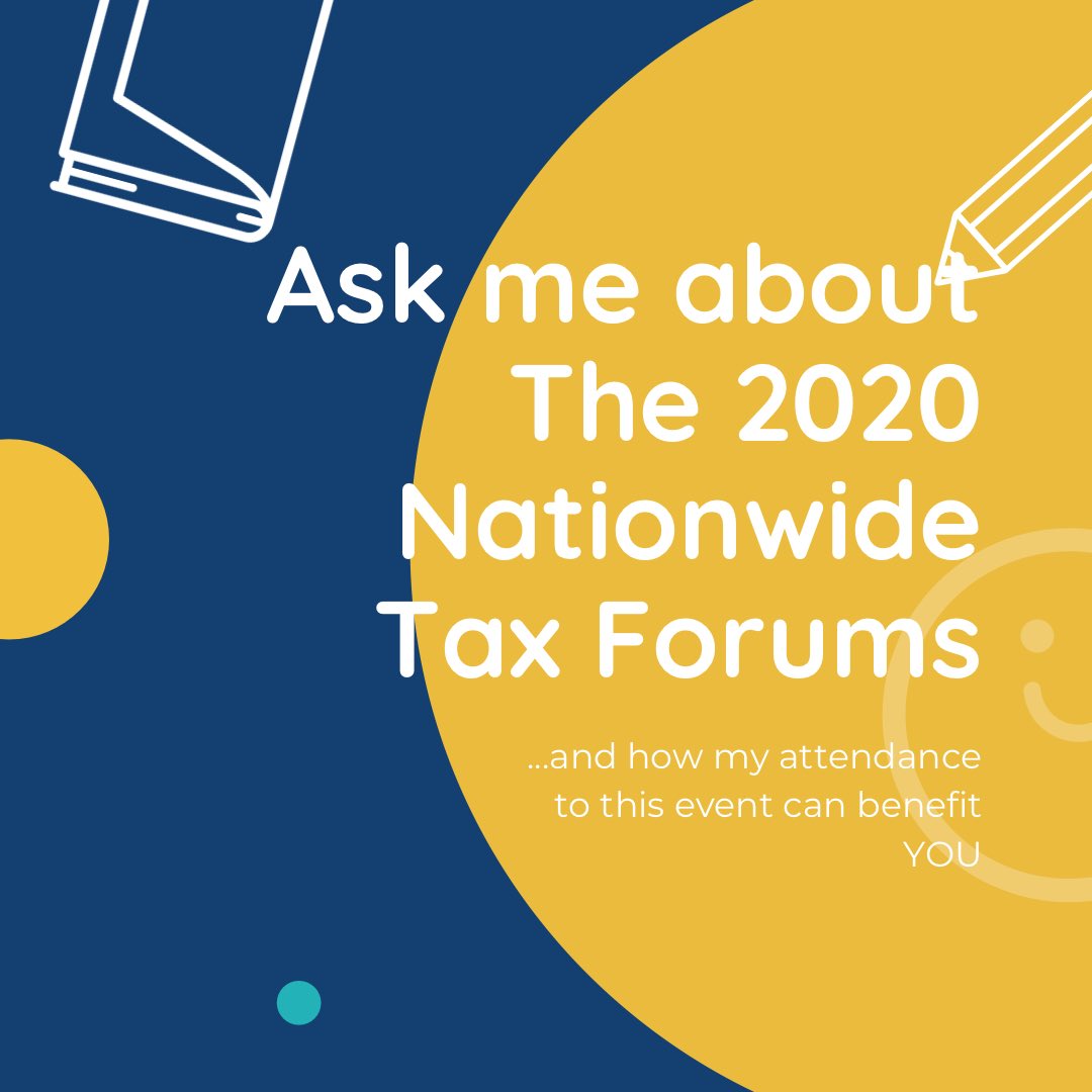 wcassera's tweet photo. I am currently in attendance of The #2020NationwideTaxForums. I am being updated on the current tax policies and new law that have been recently put into place. I attend this event yearly to best be able to serve my clients. Have a question about what I’m learning? PM me! https://t.co/8vHU9Vo0Mp