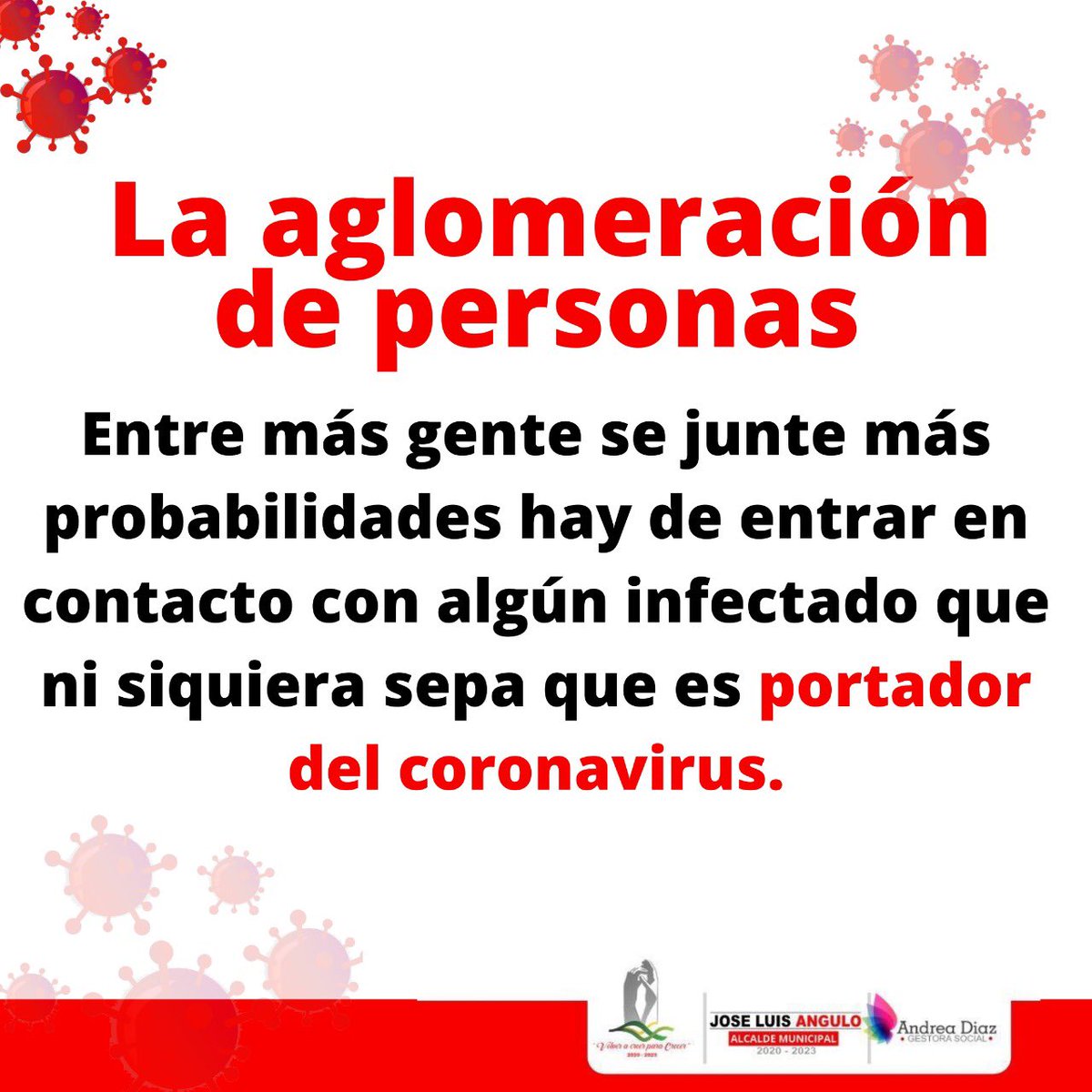 alcaldiaorito's tweet photo. #TodosSalvamosVidas 🗣📢 Es importante que tengamos en cuenta los factores de riesgo de contagio del covid-19 para evitar su propagación.
#VolveraCreerParaCrecer #JoséLuisAnguloRiofrio #AndreaDiaz #FCM #MunicipiosColombia #NoBajemosLaGuardia https://t.co/5B0ZmRZRHY