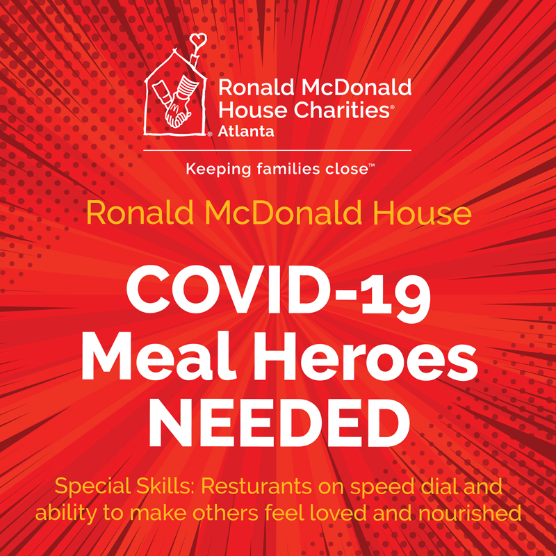 We need boxed meals, 1 per guest, for our Ronald McDonald House near Egleston on Aug. 17, 19, 20, 23-29. Meals should be from commercial kitchen, restaurant, grocery store or deli. Contact April Clark at april.clark@armhc.org. #MealHeroes #InThisTogether #KeepingFamiliesClose