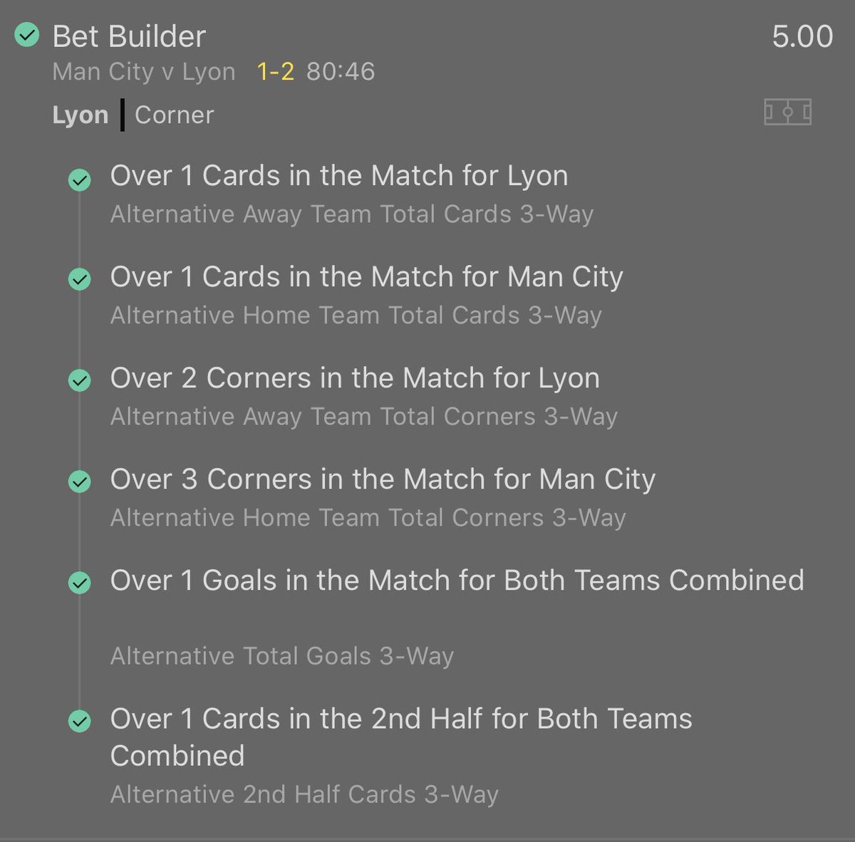 purplepatchtips's tweet image. What a game ! What a night ... to summarise ... a booking double at 13’s ✅ a long odds BB at 5’s ✅ and a double your money BB at 2’s ✅. I truly hope some of you managed to back these 🤞🏻😈🙌🏻