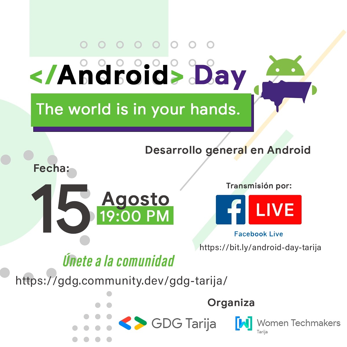 tohure_'s tweet photo. Empezamos las charlas con #GDGTarija!! 🇧🇴🤠
Hablemos de #AppActions #Slices #AssistantSharing y mucho más en este #AndroidDay! 🥳
Estamos en vivo aquí 🔴🎥https://t.co/kTtrekkJ1i
@GoogleDevsLATAM
@ActionsOnGoogle
#AoGDevs https://t.co/Gj5tkTbj92