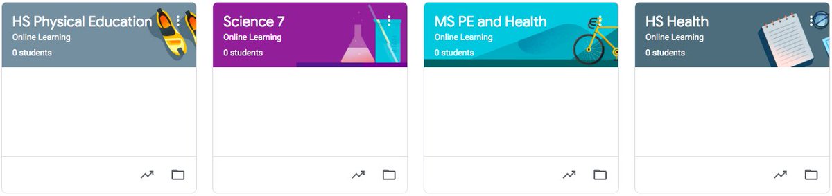 ethanjofes's tweet photo. Google Classrooms ready for students. It's going to be a different year, but that just gives us an opportunity to come together and try new things. We will grow from this. #GrowthMindset #RethinkNormal https://t.co/dLq4M9W3zf