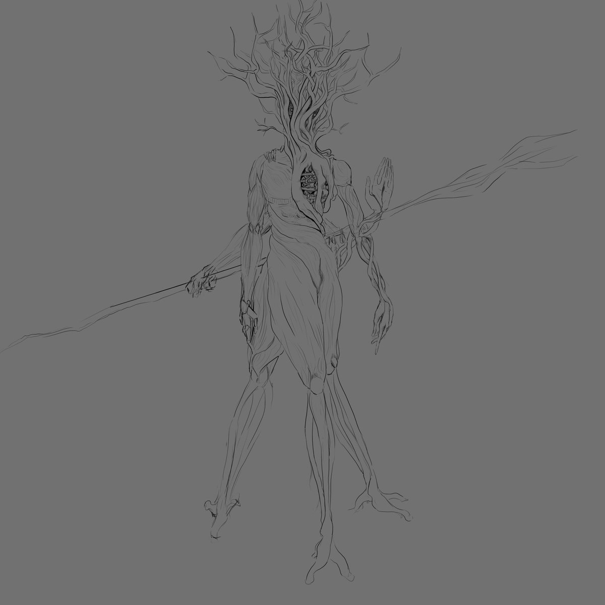 Tod1n's tweet photo. here's some arboreal #horror #art https://t.co/sFLUYvsO9h
