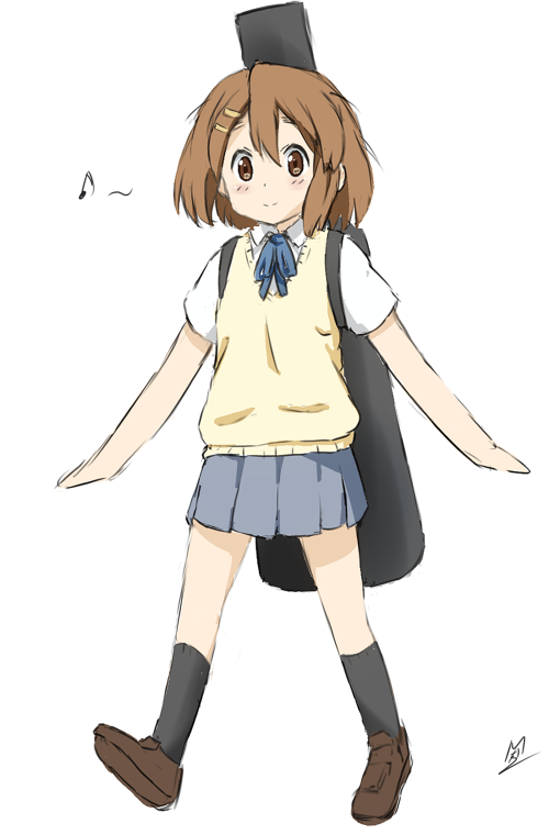 平沢唯 「帰りにお散歩唯ちゃん

#けいおん 」|MA-2㌠のイラスト