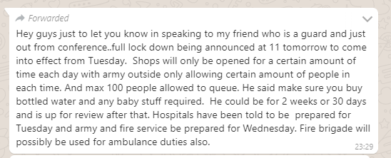 You probably got at least one of these WhatsApp messages. Things like: The government and HSE are covering up secret cases! A certain hospital in Dublin/Galway/Cork is in lockdown! Drinking water will stop you getting Covid! All nonsense, but almost always *sounded* credible