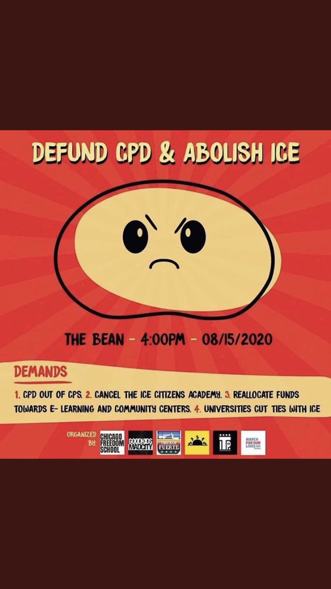 Here at the shiny thing for an action denouncing CPD in CPS, ICE and universities that work with ICE. Organized by  @ChiFreeSchool  @GKMC18 and others.