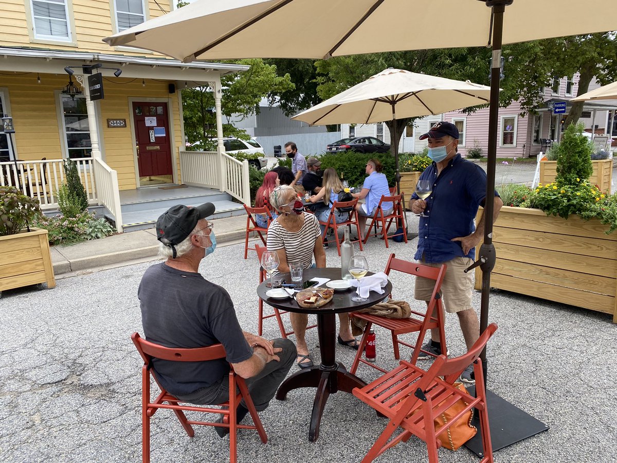 Al fresco dining is underway at Casa Carmen. Paella starts at 6:00!