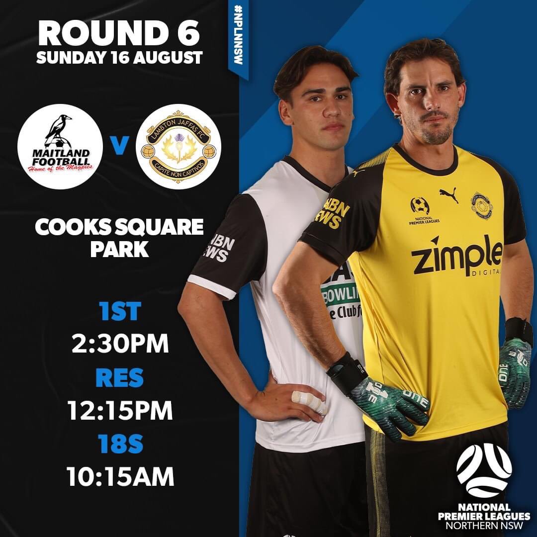 Game day at Cooks Square <a href="/MaitlandFC/">Maitland FC</a>  <a href="/LambtonJaffasFC/">Lambton Jaffas</a> <a href="/nplnnsw/">NPL NNSW</a>    #MAIvLAM #mymaitland #maggies #FlyMagpiesFly