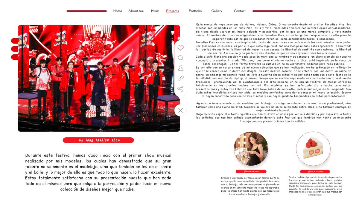 parakisstwt's tweet photo. © ‹ 𝘱𝘬 ›  𝙬𝙪 𝙡𝙤𝙣𝙜 𝙛𝙚𝙨𝙩𝙞𝙫𝙖𝙡  · ♡
Damos apertura a esta gran festival de modas con nuestro primer show musical interpretado por mis excelentes modelos, espero puedan disfrutar de los diseños y por supuesto, de esta preciosa presentación.
#PARAKISSFEST #WULONGFS https://t.co/oQVQwfbezU