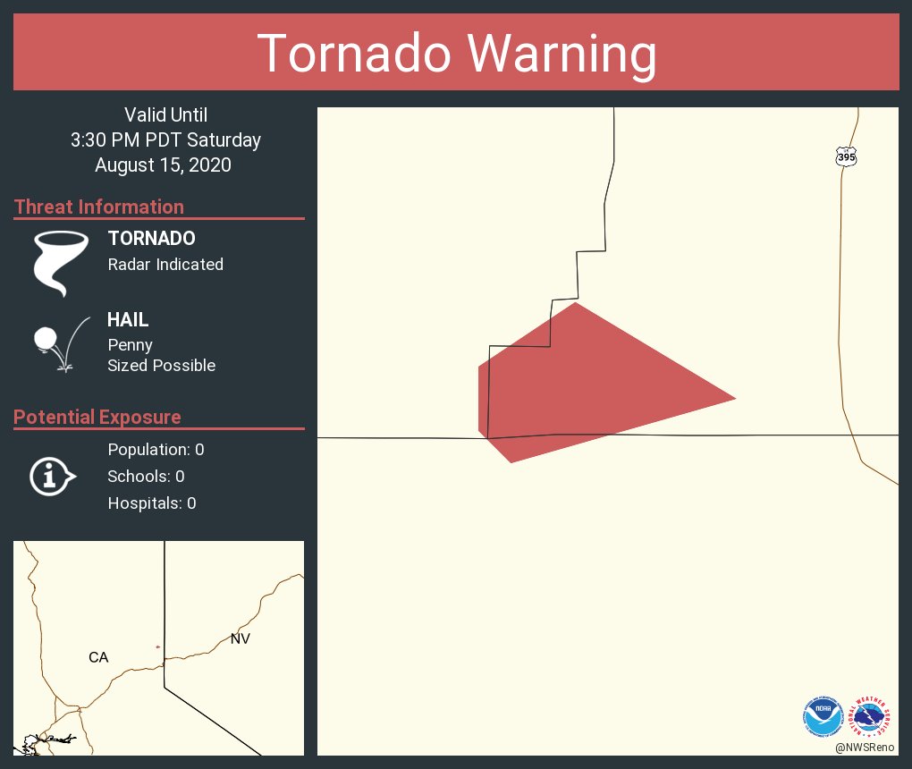 NWStornado: 🌪️⚠️ Tornado Warning including Lassen County, CA until 3:30 PM PDT