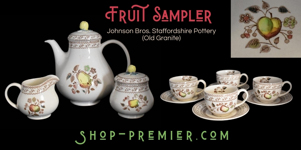 PremierAJG's tweet photo. Vintage #farmhouse charm - #Stafforshire by Johnson Bros Coffee Set - https://t.co/cchpqttAeo #sezzle #fruit #johnsonbros #pottery #decor #interiors #coffee #tea #countryliving #fruit #fruitsampler #oldgranite #kitchen #countrykitchen #Saturday #charming #coffeeshop #TeaTime https://t.co/XEduSoM88A