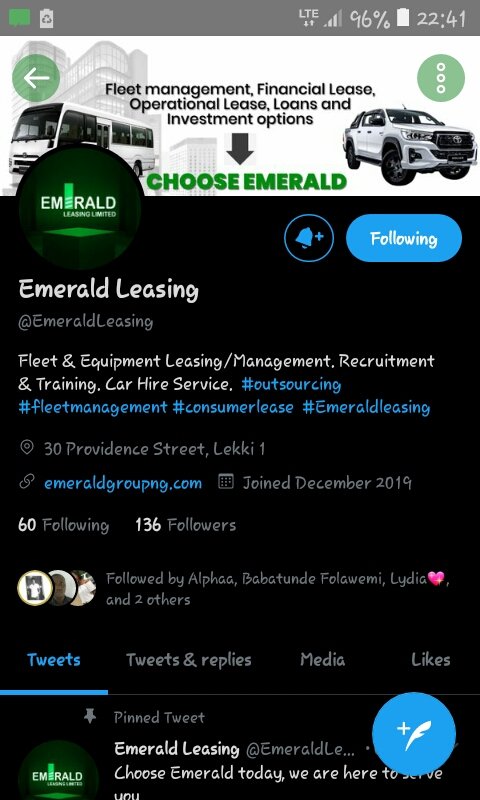 sam_uchechi's tweet photo. Their services includes: Fleet Management, Car Hire, Vehicle lease, Operational Lease, Driver Outsourcing, Financial Lease and Operating Lease
#EmeraldLeasing
#EmeraldAnniversary
@ItsIbidun
@ItsDebbiecore
@vickajiboye
@TheAeesha
@Rose_kirk8 https://t.co/3yr5dZDdtF