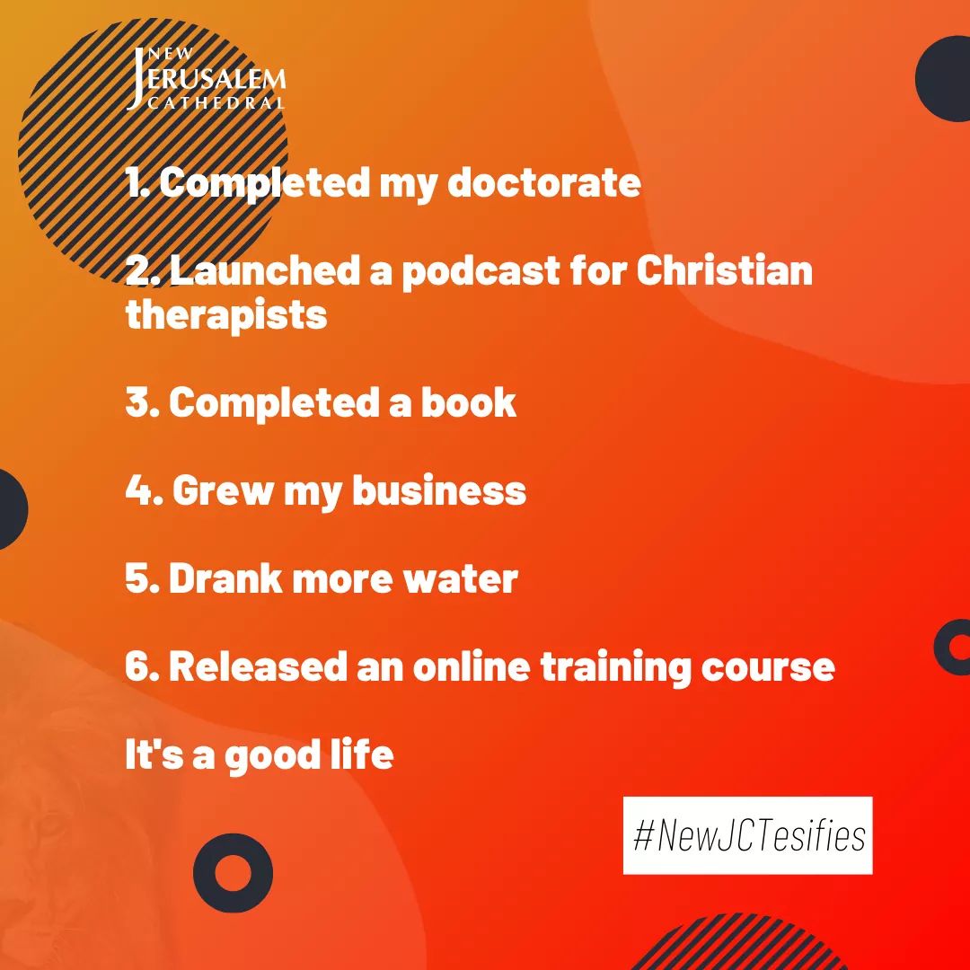 NewJCOfficial's tweet photo. Here is our #RECAP from our #NewJCSpiritWeek
#NewJCTestifies - Testimonies you all shared with us. Have more? Share in the comments below or email testify@newjc.org
#Testimony #DreamBig #GoalsandGrowth #NewJC https://t.co/b6cratjA8Q