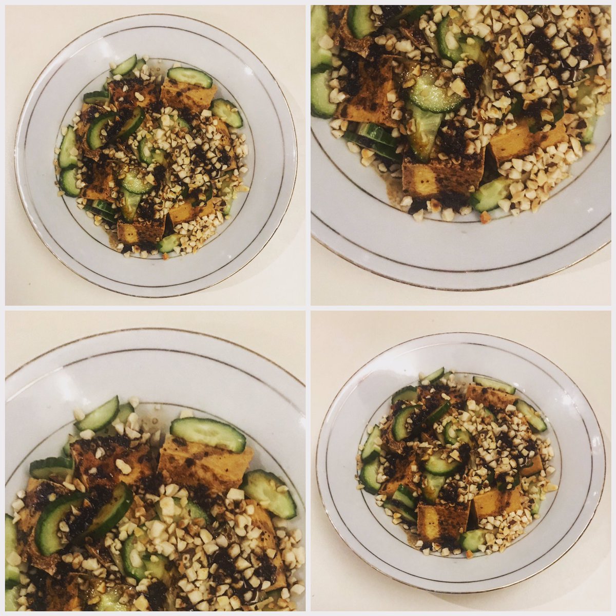 MirzaMalik's tweet image. This is starting to be a fortnightly indulgence: crispy, #friedtofu and mouthwateringly, hot-as-hellfire #sambalkicap with sliced #cucumber and #choppednuts. #beancurd #cooking #domesticdude #eatright #food #food4gods #foodie #foodporn #tauhugoreng #tauhugorengsambalkicap
