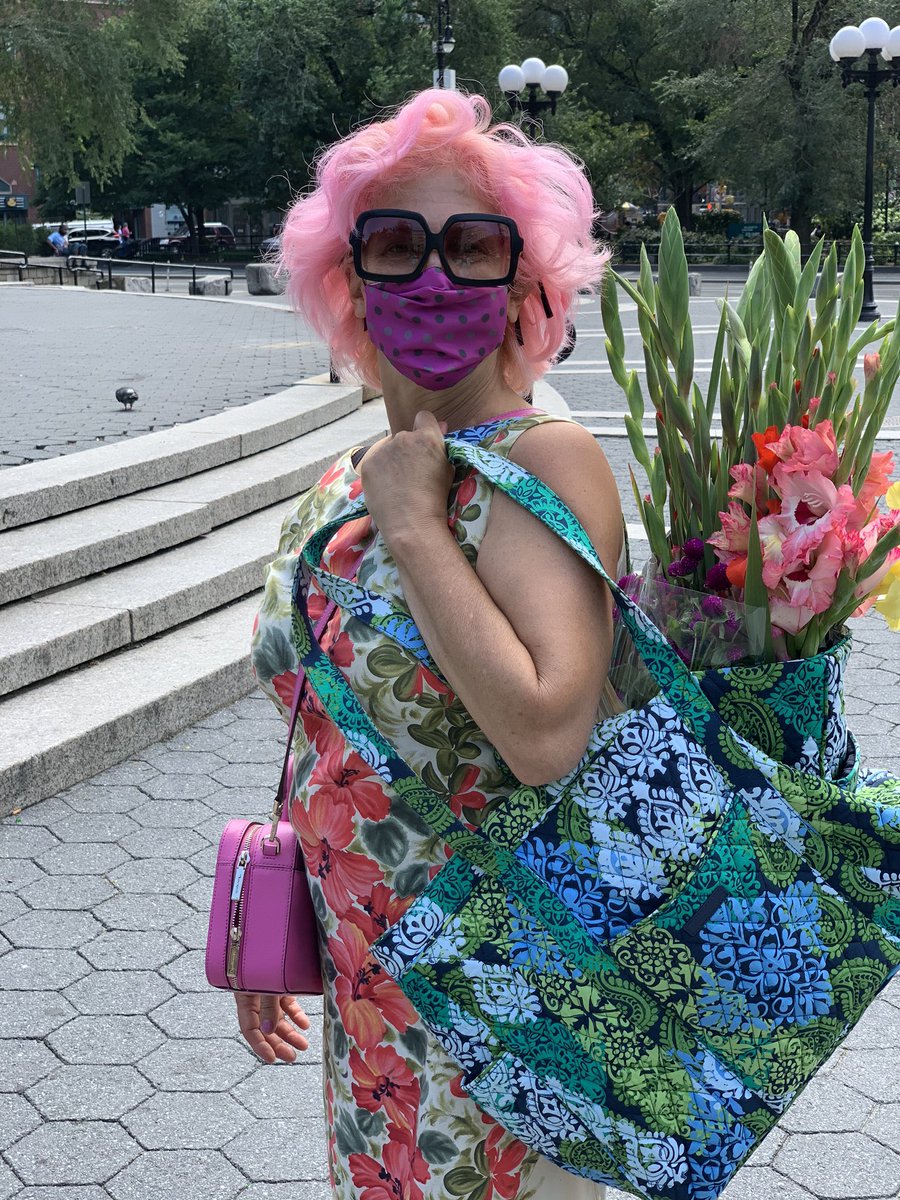 Colorful character in our <a href="/LeMasqueNYC/">LeMasqueNYC Fashionable Fabric Face Masks for ALL</a> LOL <a href="/PinkDeb/">Debra Roth</a> and Marc of <a href="/OriginateNow/">The Originators</a> opened LeMasque for biz. #fashionblogger #fashionforward #pink #fabricmask #madeintheusa