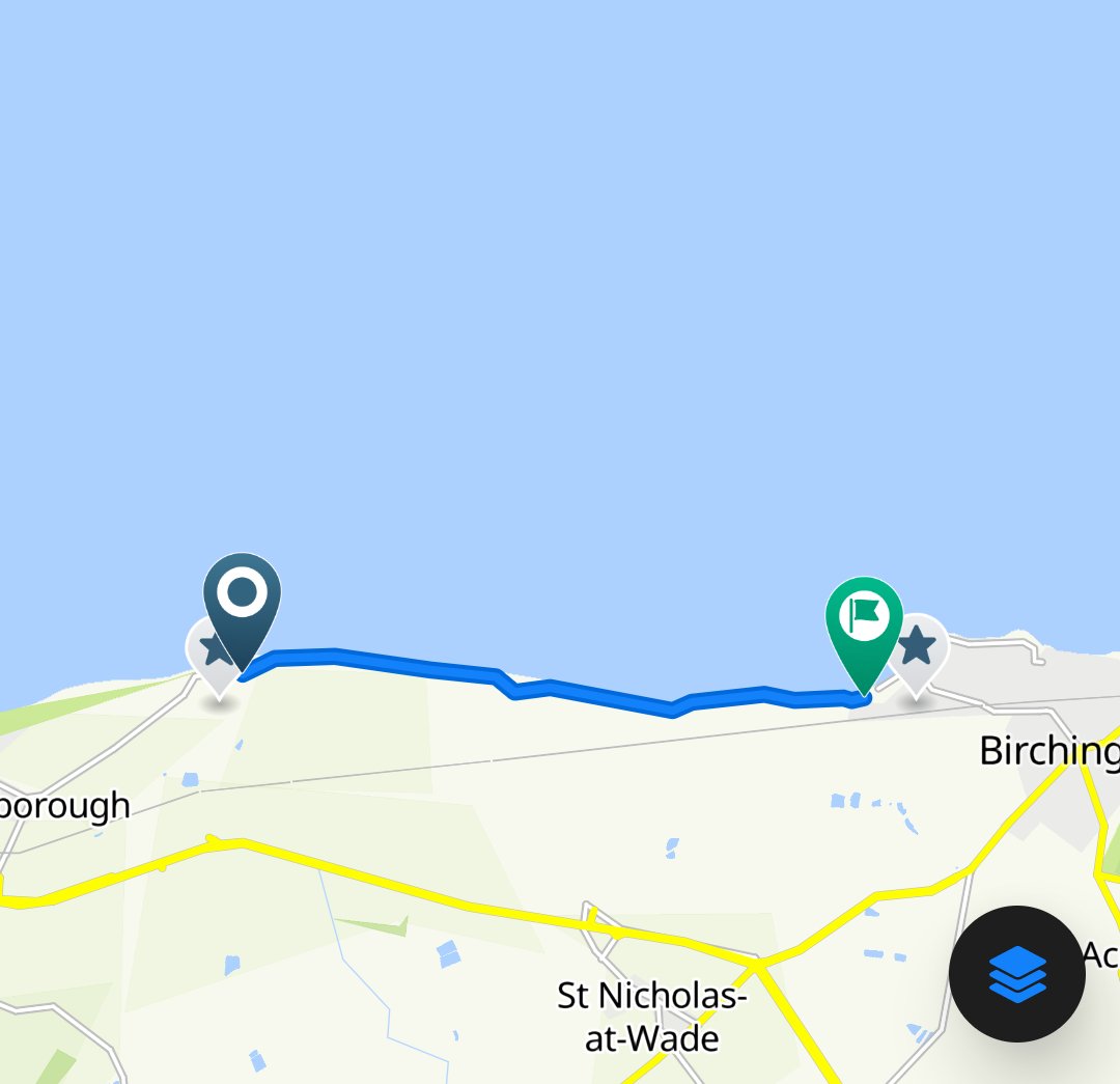 Reculver to Minnis Bay Long the North Sea Wall - A mostly flat and easy going 6km ride. #Reculver #minnisbay #cylingiscool