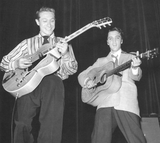 Black.Su repertorio consistía en el tipo de material por el que Presley se haría famoso: canciones de blues y country, baladas de Tin Pan Alley e himnos de gospel.Presley conocía algo de esta música por la radio, algo de la iglesia pentecostal de sus padres y las canciones