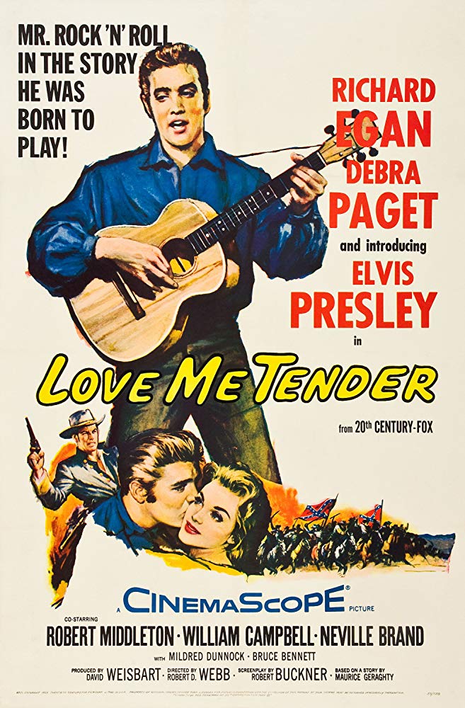 Don't Be Cruel", "Love Me Tender" (todos de 1956), "All Shook Up" (1957), y más.Ese mismo año de 1956 rueda su primera película para el cine, 'Love me tender'.El sonido creado por Elvis justo antes de irrumpir en el mundo musical a gran escala, fue realmente revolucionario.