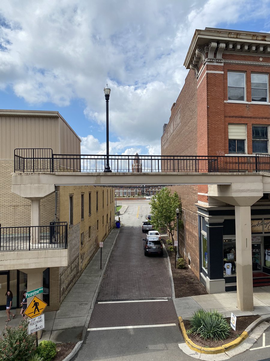 They constructed an overhead sidewalk allowing businesses to form on the second floor of buildings along Main Street.