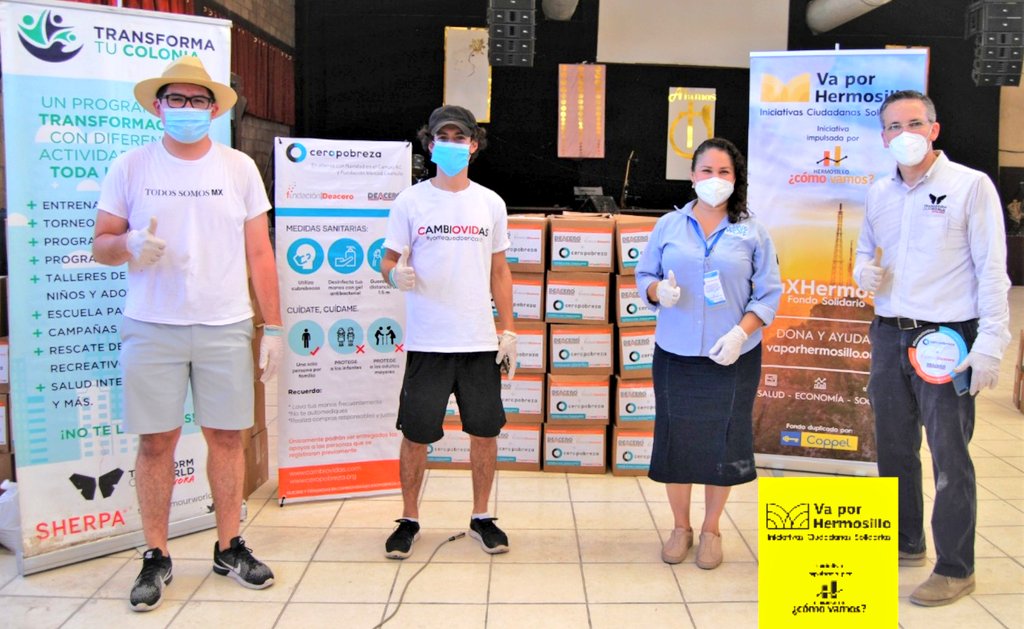 hmocomovamos's tweet photo. Hoy comenzamos con la entrega de las 1000 despensas que nos donó #FundaciónDeAcero y #FundaciónCeroPobreza. Las despensas van para 16 colonias del sur de #Hermosillo 😄👍

Gracias @TransformaSon1 y #OMPP por ser quienes ayudan a entregar. 🧡 #VaXHermosillo https://t.co/fdOOGFwXrH