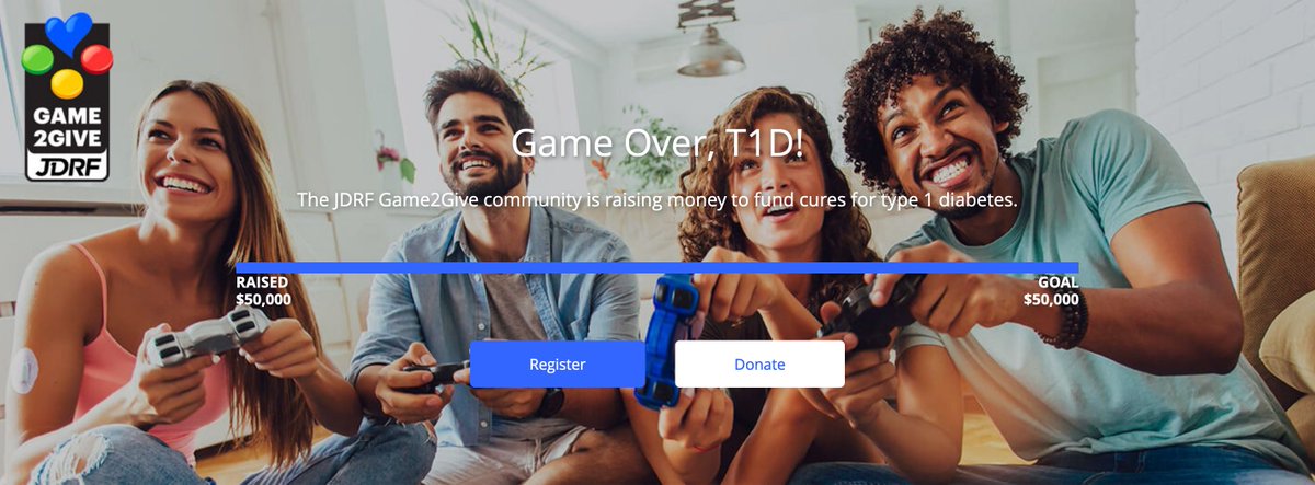 BT1D_Play's tweet photo. And there it is. Just over 50 streamers made this happen in 9 days. Thank you everyone who has streamed and donated to @JDRF this past week, this is an amazing accomplishment for the JDRF Game2Give community. #GameOverT1D https://t.co/MggmtR6WD3