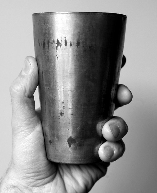 4. Grandad was lucky though because he was chosen to work, not directly on the railway, but in the kitchen camp that served those poor men cutting through rocks who were beaten if they refused... I treasure this cup which he used during captivity  #VJDay75 ...