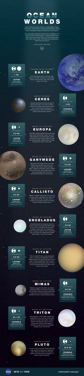 Based on the research done in our own Solar System, it has been concluded that there may be several candidates for subsurface oceans. These include: the dwarf planet Ceres, Europa, Enceladus, Titan, and Triton. There may even be a subsurface ocean on Pluto! (7)