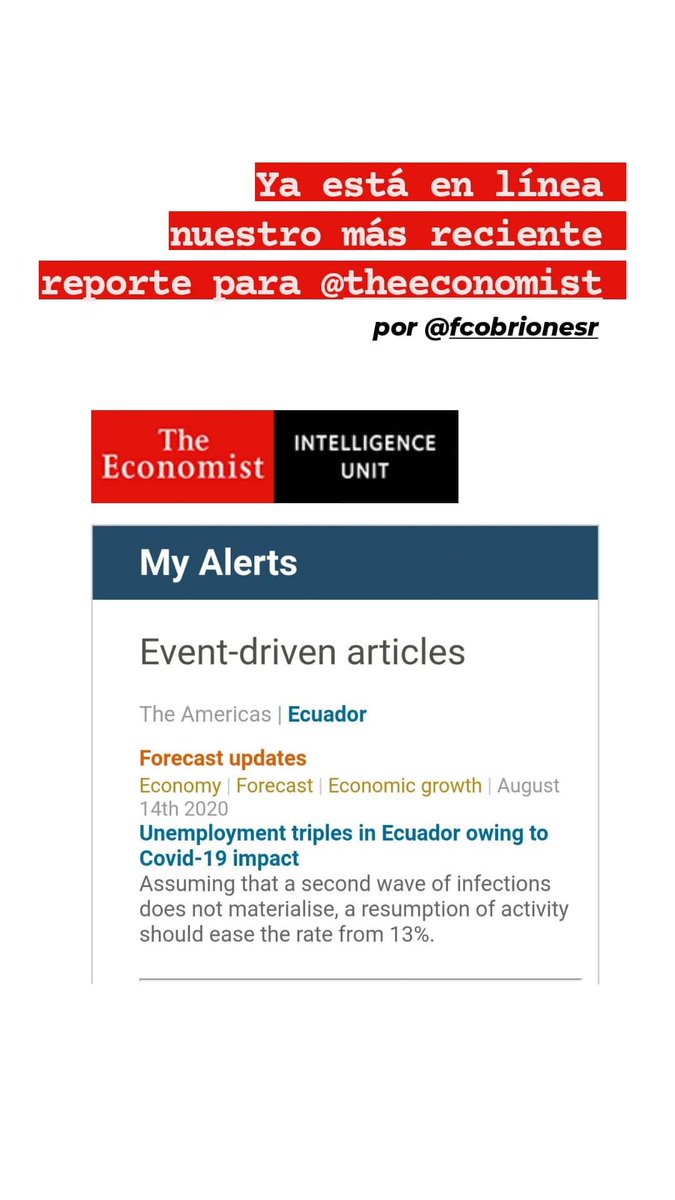 PerspectivaEcon's tweet photo. ¿Sabías que elaboramos reportes sobre las novedades económicas en Ecuador para @TheEIU?

#perspectivaseconomicas #economiaecuador #consultoraeconomicaecuador #consultoreconomico #analisiseconomico #ecuador #consultoriaempresarial #asesoría #consultoriaestrategica #empresaecuador https://t.co/qozaGXw4Vn