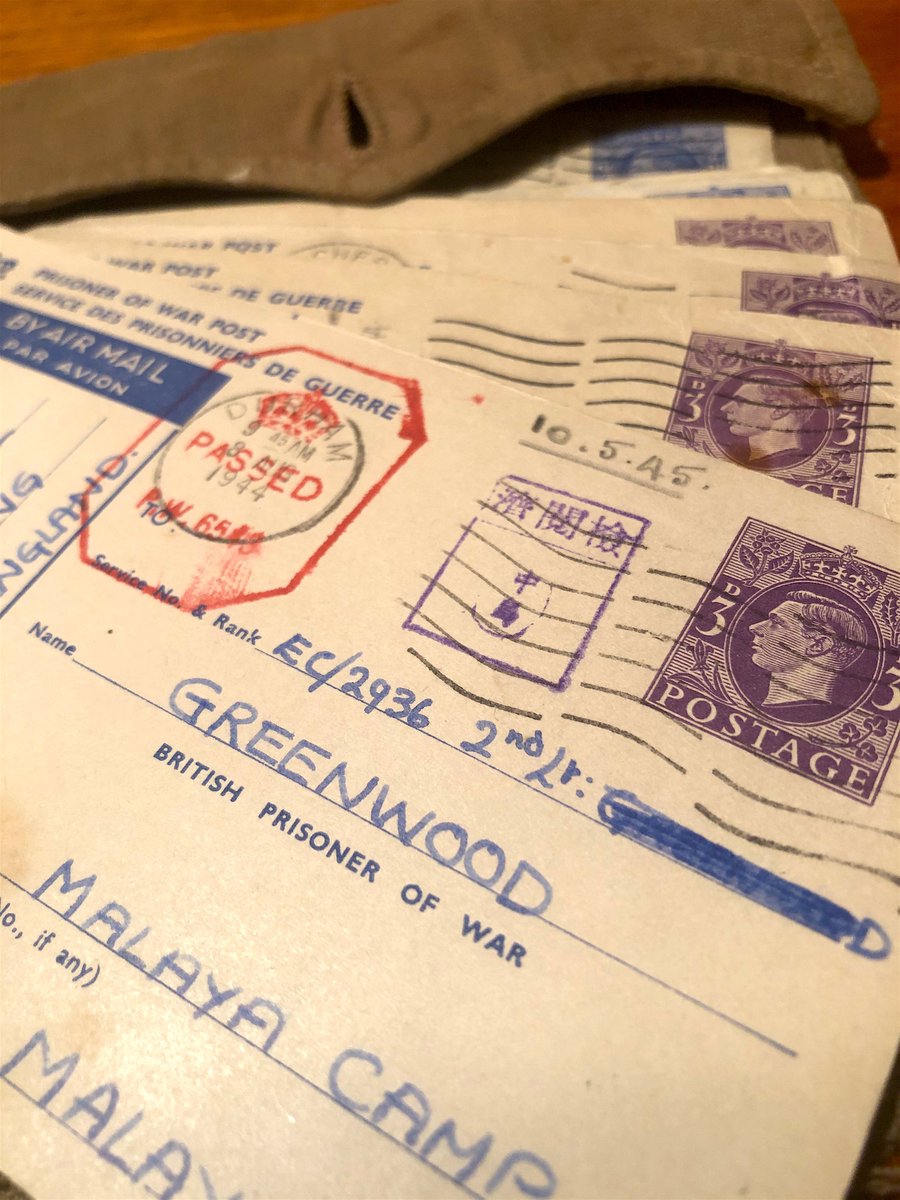 7. His girlfriend, my gran, wrote to him throughout (it took a year for letters to arrive). Soon after he was freed they married but he kept the horror to himself - men were told not to share 'lest it upset the folks'. No "Made in Japan" items were allowed in his home.  #VJDay75