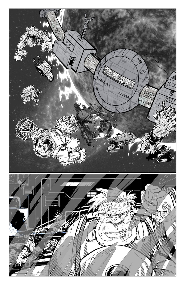 Current Comic in production for Pointman  #Comics! #GorillaGalaxy: Into the Chaos Zone!  #Raypunk  #Sciencefiction  #Spaceopera  #adventure  #pulp created and written by Kassidy Blond Art by  @moreo_pedroCover by Vince Rodriguez https://indyplanet.com/?s=Pointman+Comics%21+Issue+1