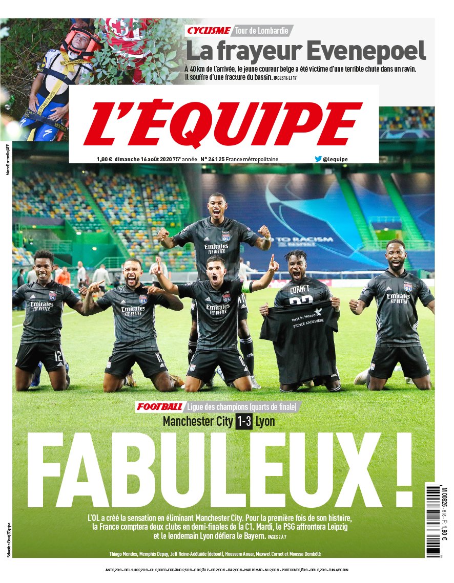 ActuFoot_'s tweet photo. « FABULEUX » en Une de @lequipe demain. 🗞 https://t.co/NwpJSGnYOF