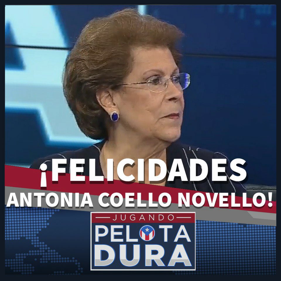 Estamos de celebración en #JugandoPelotaDura.  La Dra. Antonia Coello ha sido seleccionada entre las 100 mujeres más influyentes del siglo.  ¡Muchas felicidades!