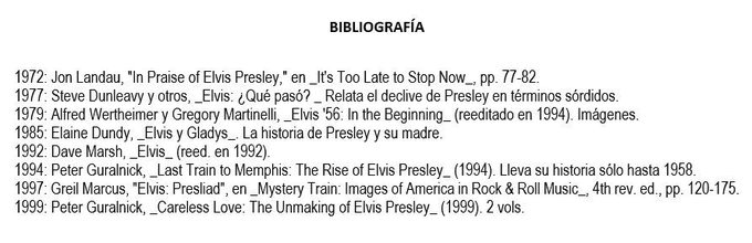 definieron su sentido de estilo personal y ambición en términos que Elvis personificó por primera vez.BIBLIOGRAFÍA recomendada, DISCOGRAFÍA y FILMOGRAFÍA.(ver imágenes adjuntas)