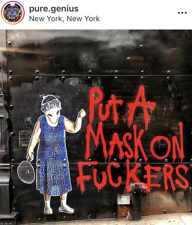 Everybody is doing it!

Don’t you think you should too?  

Seen around town…Put a MASK on f*ckers
.
.
.
#mask #LeMasqueNYC #Masqup #Covid19 #Fabricmask #Facecovering #Fabricfacecovering #maskup #wearamask #covidmask #ppe #PutaMASKon #everybodyisdoingit 

#MasksSaveLives