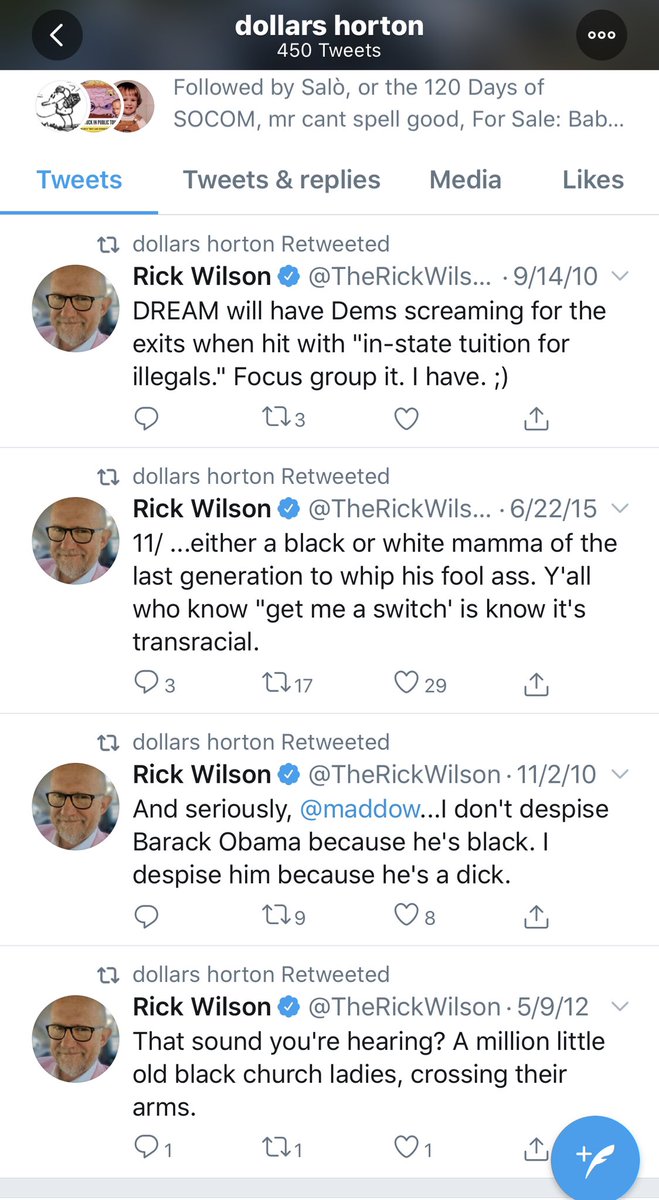 rick wilson twitter on Ed Zitron On Twitter Watching Crusherbort Doing The Lord S Work Of Showing Exactly Who One Of The Guys Behind The Lincoln Project Is