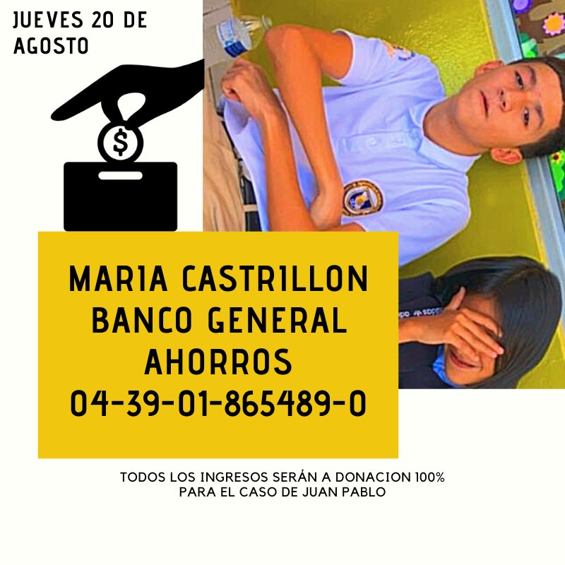 ¡Por favor!, apoyemos a esta causa, la vida de un niño de 14 años con un corazón enorme corre peligro y necesitamos toda la ayuda posible, ofreceré un curso de maquillaje totalmente dedicado a Juan Pablo y su caso, todo lo recolectado será a donación para salvar a Juan Pablo.