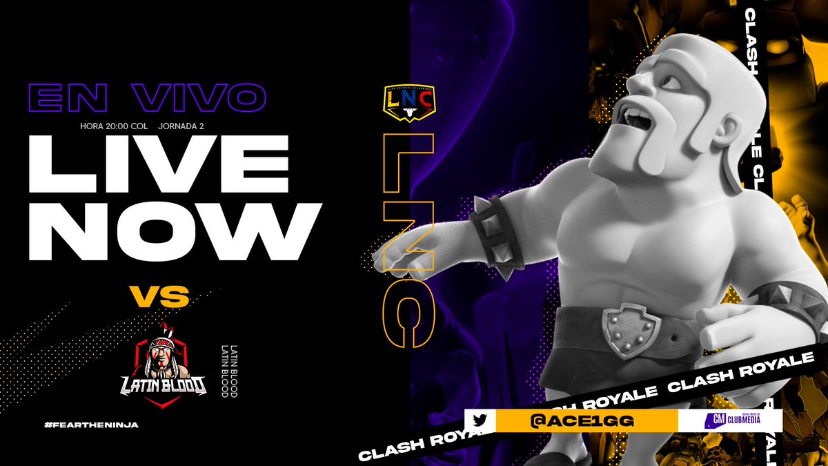 • HOY JUGAMOS •

Nos enfrentamos esta noche a <a href="/LatinBloodCol/">Latin Blood CO 🇨🇴</a> en la segunda jornada de la <a href="/OficialLNC/">Liga Nacional Colombiana 🇨🇴</a>, trataremos de remontar nuestro resultado anterior 🥺

⏰ 20hs 🇨🇴

¡A GANAR! 🍀

#FearTheNinjas ⚔