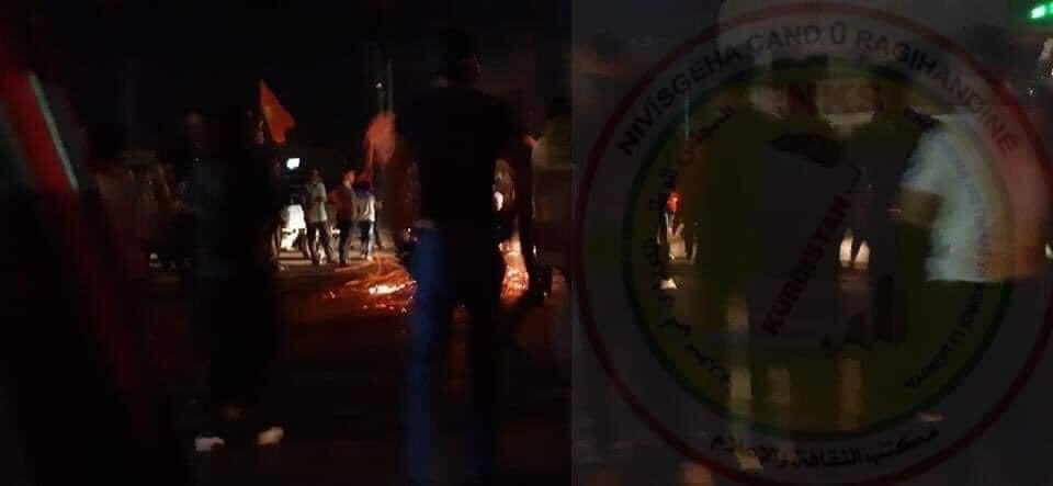 KanaaAyoub's tweet photo. A group loyal to the #PYD attacked the #PDK_S office in Qamishlo and burned the office, burning the Kurdistan flag and writing the #PKK-APO on its walls. https://t.co/a2ahdQOvST