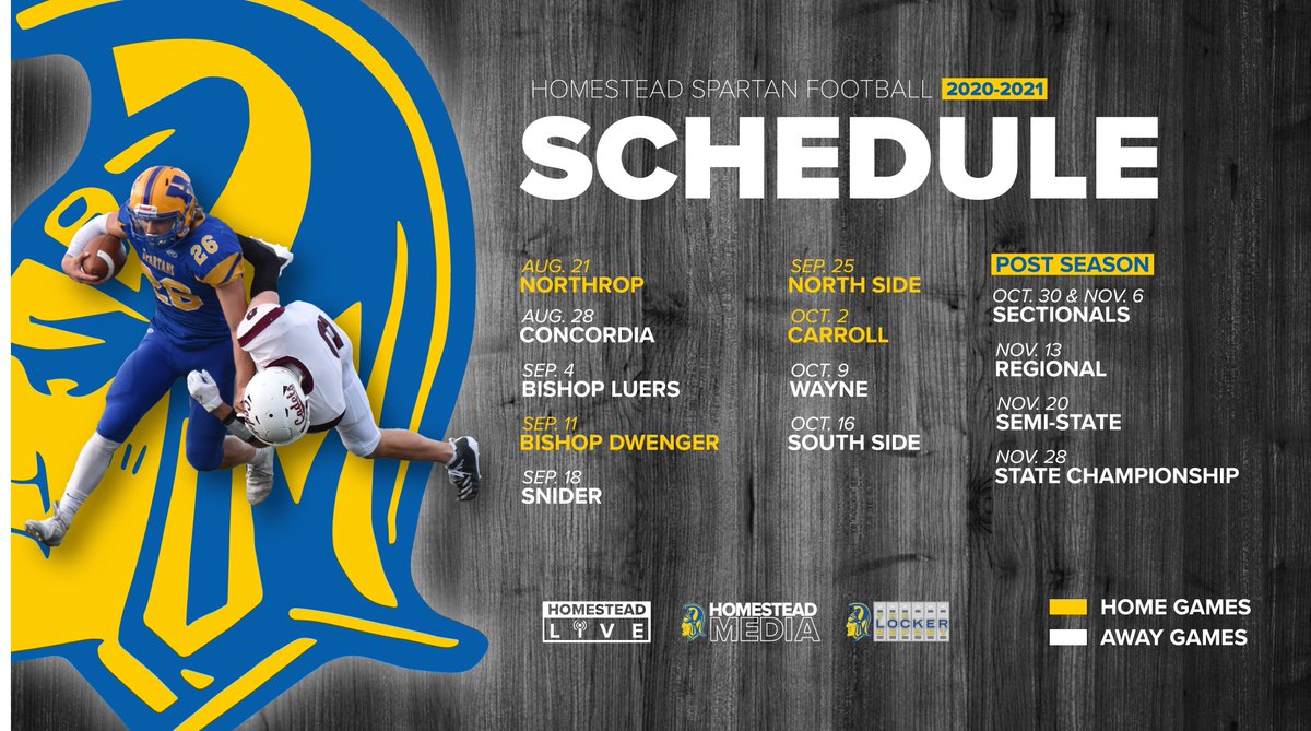 This Friday…football returns. 

Catch the Spartans all season long on <a href="/HHSLive/">Homestead Live</a> - the only video broadcast covering home football games