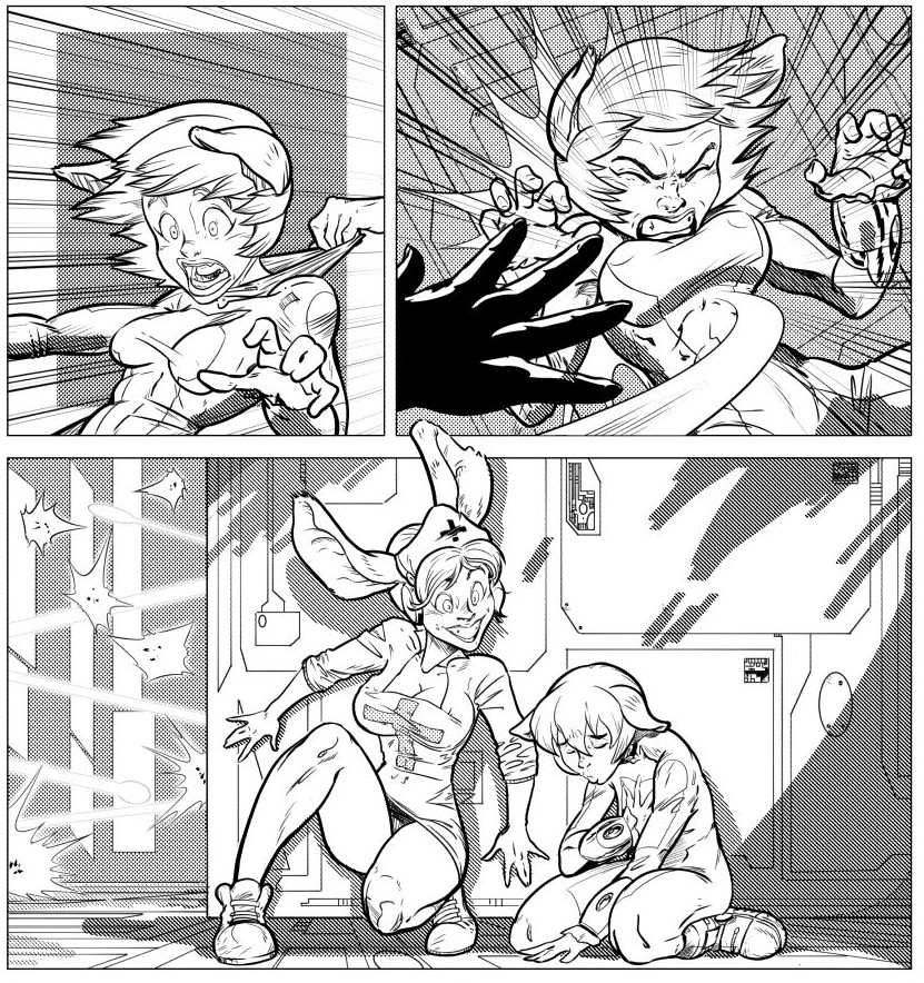 Pointman   #Comics!  #GorillaGalaxy: Into the Chaos Zone! Gloria Grimm and Dr. Blud - Doctor and Nurse of the ship   #Raypunk   #Sciencefiction   #Spaceopera   #adventure   #pulp   #sexy