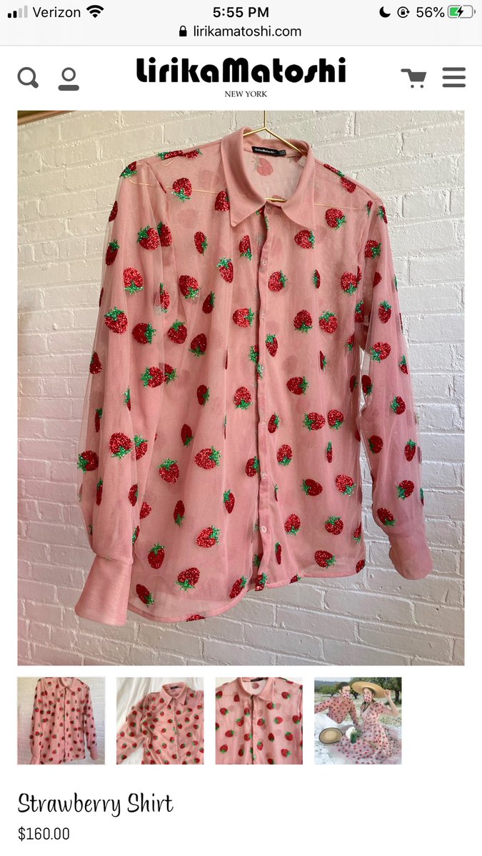 strawberry shirt and dress