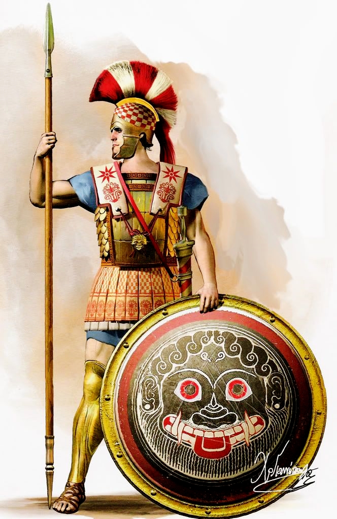 Ancient Greek Warriors.By Christos Giannopoulos.All credit goes to the artist.Greek Hoplite, VII-th c. BCAthenian Logades, V-th c. BC