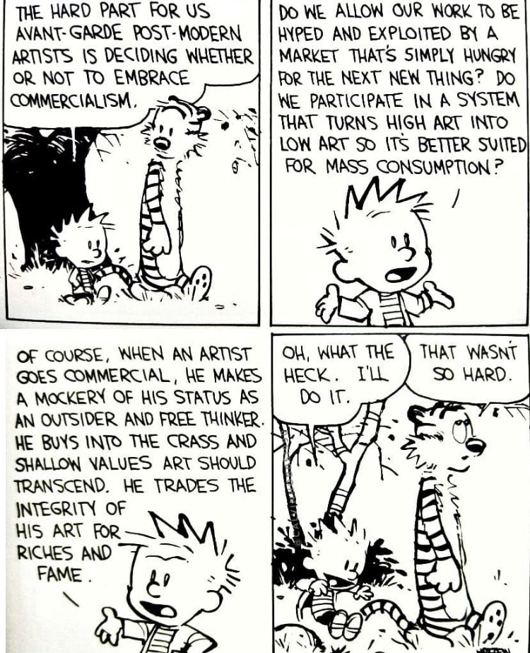 Calvin And Hobbes High Art Low Art - Fepitchon
