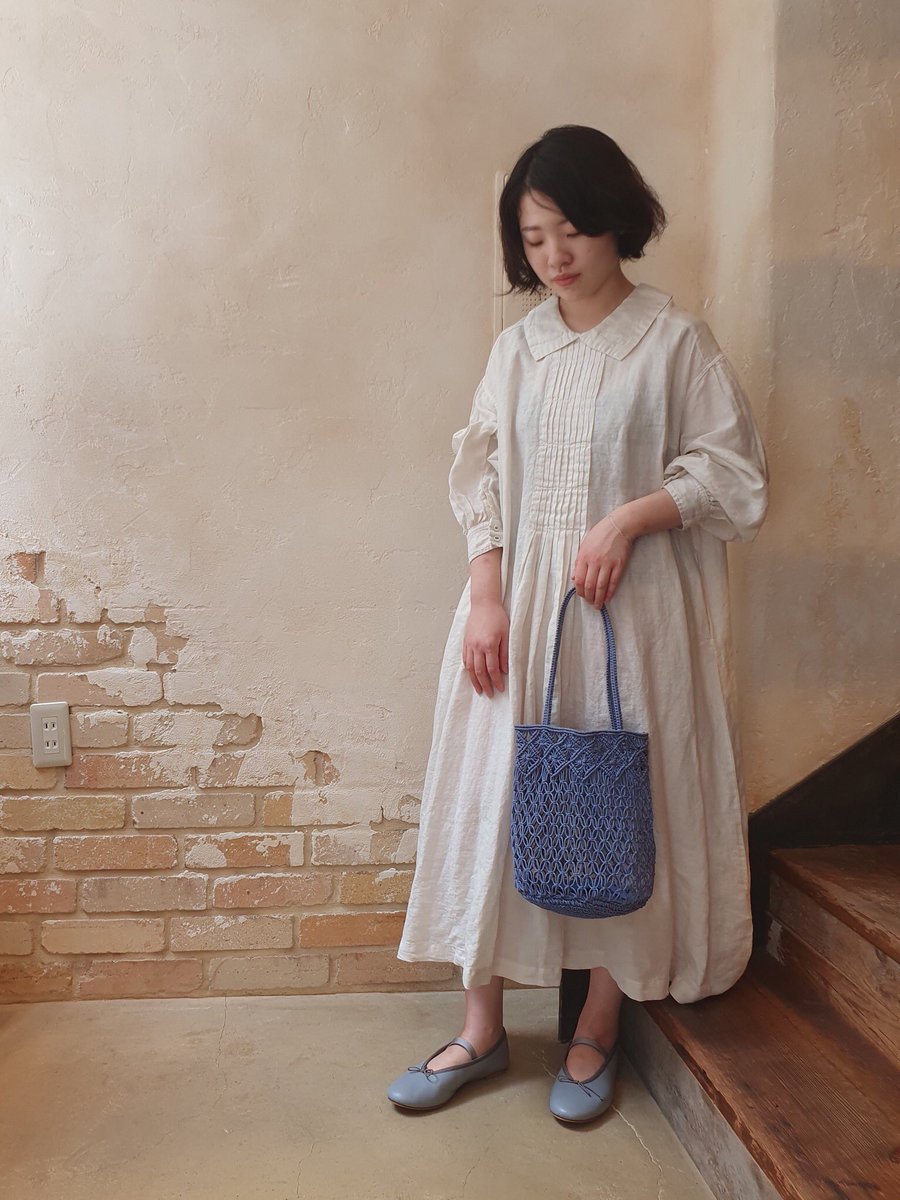 公式の ネストローブ リネンパフスリーブワンピース ロングワンピース Hlt No