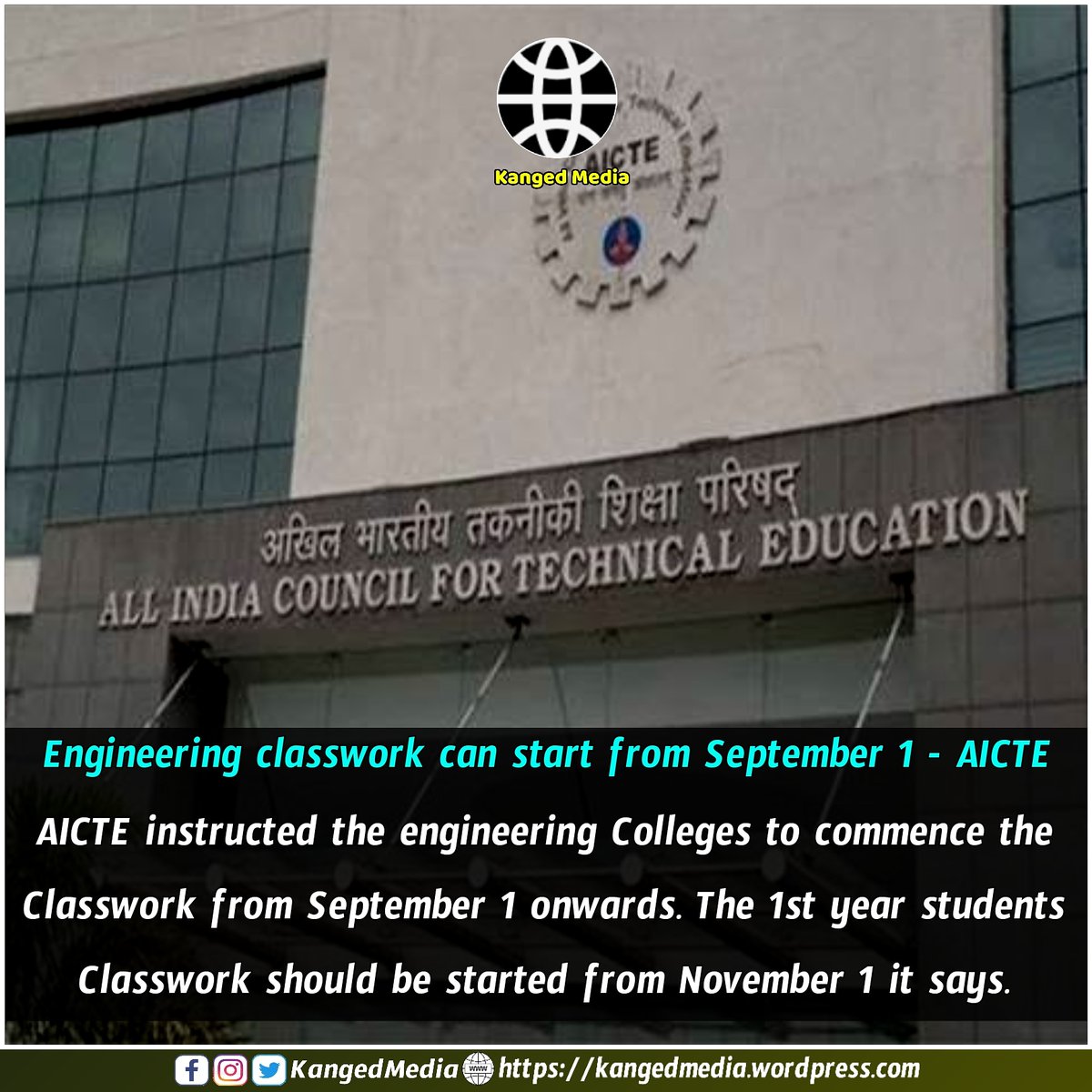 KangedMedia's tweet photo. #aicte #engineering #onlineclasses https://t.co/wYFDmiUgg6